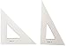 ALVIN - Transparent Triangle Set, Economical Drafting Tool, Multipurpose for Design, Engineering, and Architecture, Great for Machining and Woodworking - Set of 2-10