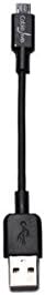 CableJive microStubz USB Cable 0.07 m USB A Micro-USB B Black, USB Cables (0.07 m, USB A, Micro-USB B, 2.0