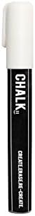 Single White Dual Tip Liquid Chalk Marker Pen. Vibrant Non Toxic Reversible Tip Dry Erase Marker for Kids, Glass, Chalkboards Signs, Blackboards, Office...,