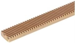 Gear Rack Made of Brass Ms 58 Module 0.3 Width 5mm Height 3mm Length 250mm helical Tooth 20° Left Handed