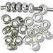 Timeline Treasures European Charm Bracelet Charms and Beads For Men and Women Jewelry, Platinum and Silver Spacers