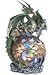 StealStreet Sitting Dragon On Light Up Led Orb Statue Display, Green, 6