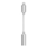 iPhone Headphone Adapter, 8 Pin Apple Lightning to 3.5 mm Headphone Jack Adapter Speaker Connection Converter (Silver)