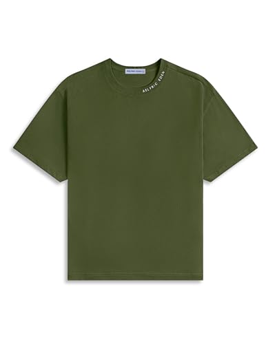 Aelfric Eden Streetwear Daily Cotton Short Sleeve Tee Olive Green XL at Amazon