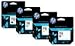 Genuine HP 711 CZ133A, CZ134A, CZ135A, CZ136A Ink Cartridge Set BCYM for HP DesignJet T120, T520 - Retail Packaging