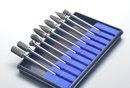 KOTVTM 10Pcs Single Cut Tungsten Carbide Rotary Burr Set 1/8" Shank for Die Grinder Drill Rotary Burs Woodworking Engraving Polishing Drilling