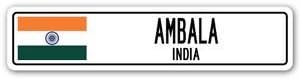 AMBALA, INDIA Street Sign Sticker Decal Wall Window Door Indian flag city country road wall Sticker Graphic Personalized Custom Sticker Graphic
