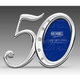 Number '50' Silver & Diamante Frame