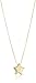 Amazon Collection 14k Yellow Gold Italian Box Chain Adjustable Star Pendant Necklace, 18