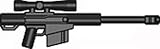 BrickArms 2.5 Scale LOOSE Weapon High Caliber Sniper Rifle HCSR Black