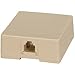 InstallerParts RJ11 Modular Single Port Surface Mount Jack - Ivory