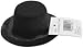 Darice Stiffened Felt Top Hat 3 inch Black 12761 (6-Pack)