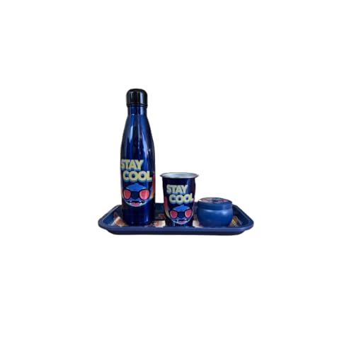 Homadict Stitch Stay Cool Geschenkbox – Thermosflasche + Metalltablett + kleine Metalldose + Metallbecher – offizielles Disney-Lizenzprodukt