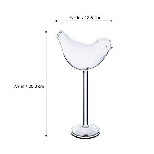 YARNOW 2 Stücke Saft Gläser 150Ml Cocktailgläser Trinkgläser Vogel Form Wassergläser Saftgläser Glas Eisschalen… – Bild 8