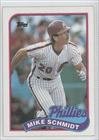 1989 Topps Baseball Card # 100 Mike Schmidt Philadelphia Phillies