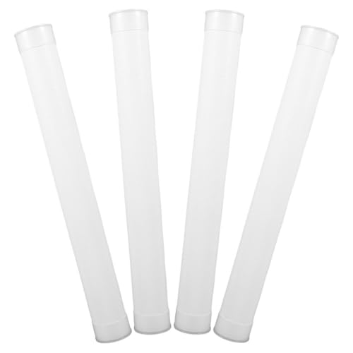 KAILIKETIY 4pcs Plastic Storage Tubes with Caps for Mailing Samples Heavy Duty Containers for Transporting Blueprints Posters and Small Parts Storage