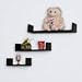 Halter Floating Shelves Wall Mounted for Home Decor Storage, Set of 3, Brown