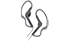 Sony MDR-AS210/B - Sport - earphones - ear-bud - over-the-ear mount - Black