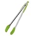 Progressive International 16 Inch Silicone Gripper Tongs, Greem