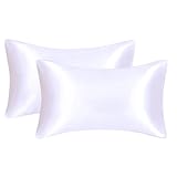 2 Pack Zippered Satin Pillowcaes, Luxury and Silky