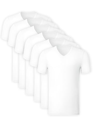 COLORFULLEAF Mens V Neck Bamboo T Shirts Short Sleeve Tees