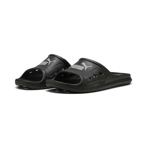 DIVECAT Dry Slide Unisex-Sandale, Echo, Schwarz/Grau, 7 UK