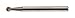 Forney 60135 Tungsten Carbide Burr with 1/8-Inch Shank, Ball Shaped, 1/8-Inch,Dark Grey