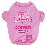 Pets First NFL Dallas Cowboys Tee Shirt, Medium, Pink