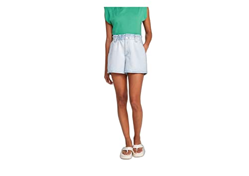 Shorts Jeans Feminino Cintura Alta Clochard