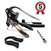 Wine Bottle Opener Set - Corkscrew Opener - Rabbit Wine Opener Kit - Foil Cutter - Stand - Extra Spiral - Easy Open Wine Bottle