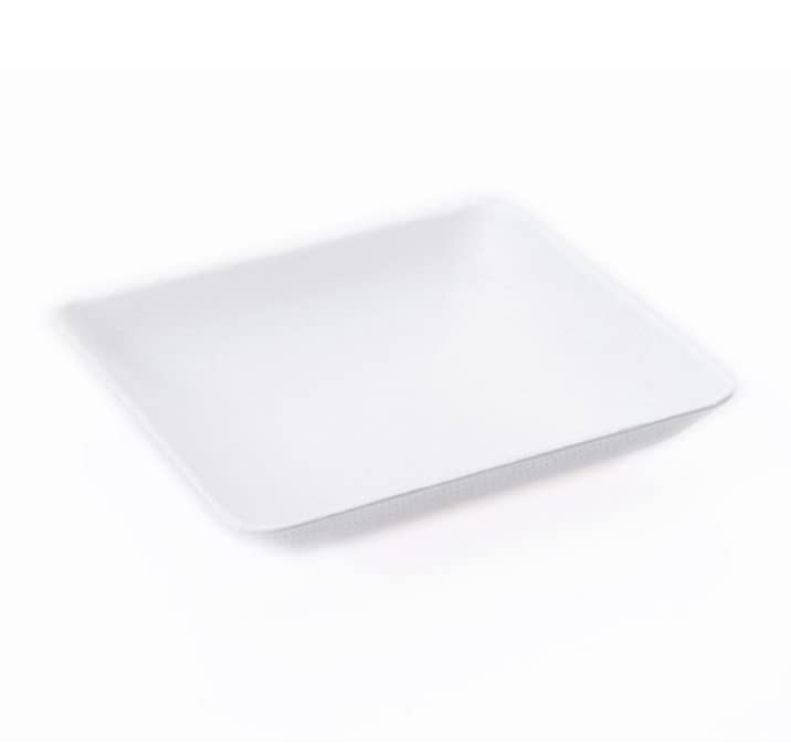 50 Canape Square Bowls, Bagasse Small Serving Bowls, Mini Dessert Dish, Eco-Friendly Disposable Canape Bowls, 65mm (Square Bowls)
