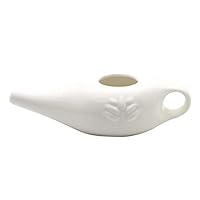 seelive Nasal Rinse Kit Bottle Ceramic Neti Pot Nose Washing Kit Nasal Wash Bottle Pot Device Comfortable Spout Pot for Sinus Rhinitis Allergy,Blue/Green/Orange/White