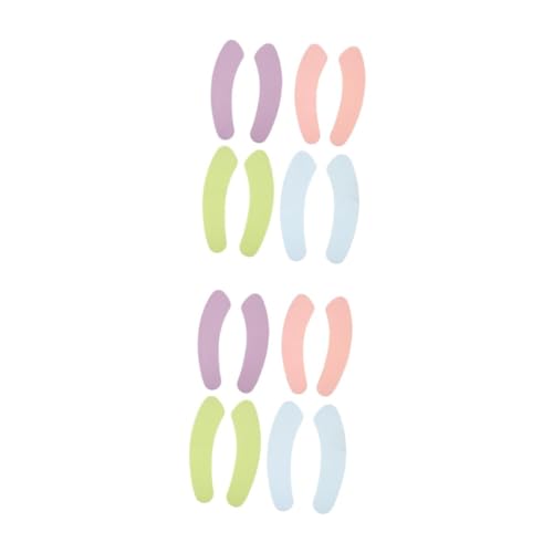 Gadpiparty 8pairs Self-adhesive Toilet Seat Cushions Washable Comfortable Closestool Covers Soft Blue Pink Green and Purple for Warmth and Durability