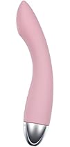SVAKOM Amy Electric Massager 100% Waterproof Rechargeable G-spot Vibrator for Women, Pale Pink