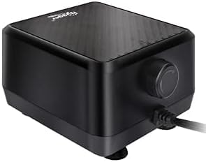 hygger Quietest Aquarium Air Pump, Adjustable Oxygen Pump 2 Air Outlets 5W/10W Ultra Silent Powerful Aerator Pump for Fish tank (5W)