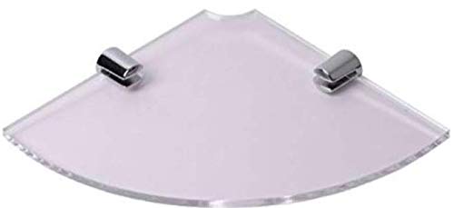 BSM Marketing 200mm Corner Shelf with Corner Notch: Phone, Speaker, Webcam, Thermostat, Baby Monitor (Clear)