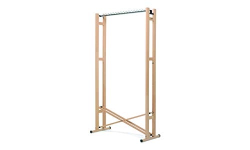 Foppapedretti 1-Piece Snake 90 Folding Wooden Clothes Rail, Natural