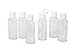 Darice Clear Plastic Empty Bottle with Flip Caps, 2-Ounce, 6 Count