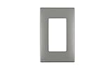 Leviton REWM1-STS Renu Screwless Snap-On Wallplate, 1-Gang, Stainless Steel