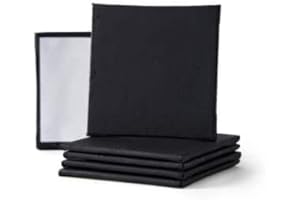 3" x 3" Black Mini Canvas Panels by Artist's Loft Necessities - Archival Quality and Acid Free Cotton Canvas for Acrylic and Oil Paints - 6 Pack