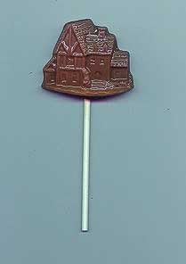 Chocolate Tudor Style House Lolly - 5 pc.