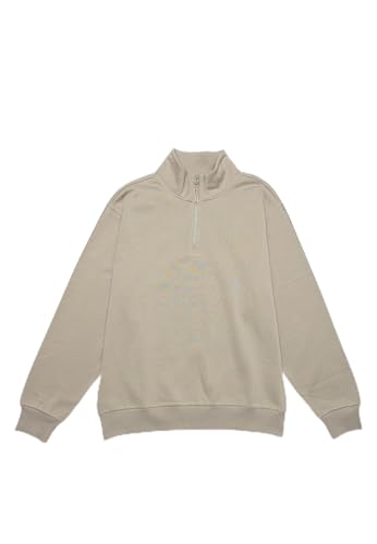 Mavi Hombre Half Zip Sweatshirt Pullover, London Fog, XL