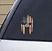 NI420 Spartan Helmet w/Grunge Style American Flag Decal Sticker | 5.5-Inches by 3.25-Inches