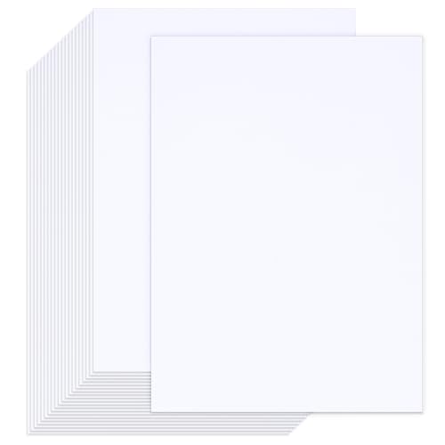 VGOODALL 60 Stück Tonpapier Weiß, Bastelpappe in Weiß Papier Bastelpapier 300 g/m² Druckerpapier Premium Tonzeichenpapier Craft Paper zum Basteln Drucken