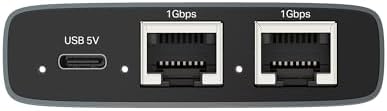 EH310 Sdoppiatore Ethernet Gigabit, Velocità Gigabit 1000 Mbps da 1 a 3, Compatibile con Cavi Ethernet di Cat 8/7/6/5e/5, Involucro in Leghe di Alluminio, Plug&Play