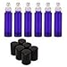 Mavogel 10ml Roll on Glass Bottle- Set of 6 for Essential Oil - Empty Aromatherapy Essential Oils, Perfume Bottles - Refillable Slim with Metal Ball and Black Plastic Lid,Voilet Colored