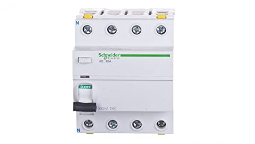 Residual current circuit breaker 4P 63A 0.3A type AC iID A9Z14463 schneider electric 3606480442445