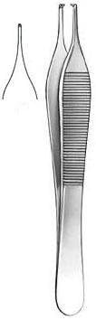 Adson Tissue Surgical Forceps 1 x 2 Teeth 4 3/4" SATIN
