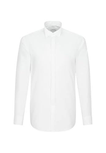 Chemise business Seidensticker pour homme - coupe classique - sans repassage - col à rabat - manches longues - poignets à revers - 100 % coton