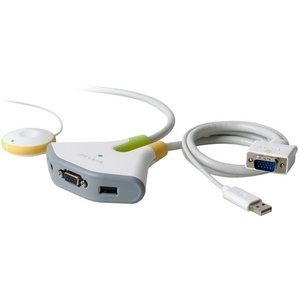 Belkin, Flip Usb Kvm Switch Usb 2 X Kvm Port(S) 1 Local User Desktop B2b 